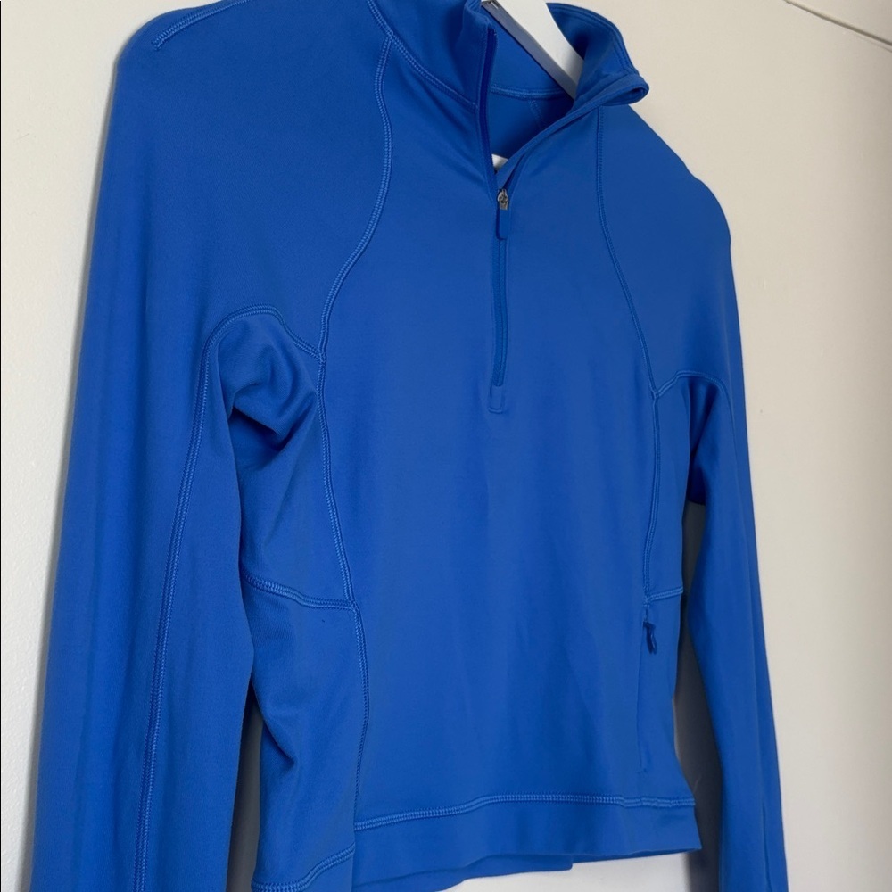 NEW Lululemon It's Rulu Run Half Zip Pullover 4 Blue Long Sleeve Cropped - Picture 6 of 8